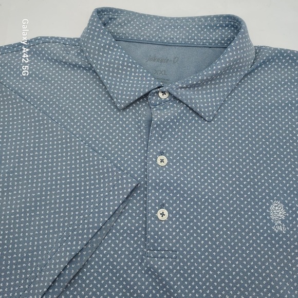 johnnie-O Other - Johnnie-O Mens XXL Lake Blue Micro Diamond Performance Polo Shirt JMPO3400